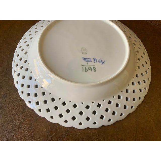 Ceramic 1970s Royal Copenhagen Blue Fluted Full Lace Plate 1098 For Sale - Image 7 of 8