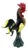 Multicolored Murano Glass Rooster Sculpture, 1950s For Sale