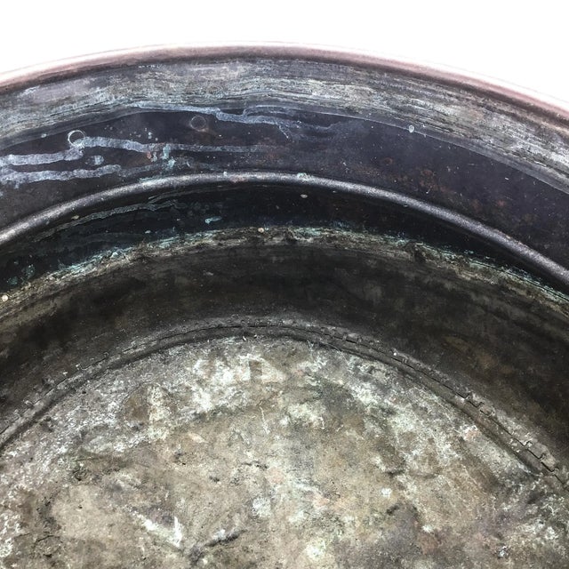 Massive Antique Brass Planter Pot Storage For Sale - Image 12 of 12