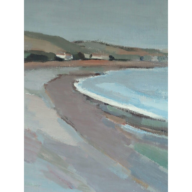 1957 Mid-Century Modern 'Calm Coast' Vintage Swedish Original Coastal Landscape Oil Painting, Framed For Sale - Image 11 of 12