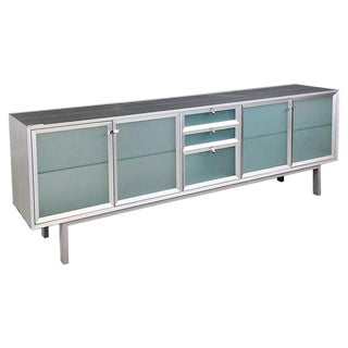 Italian Modern Pandora Glass and Metal Sideboard by Antonia Astori for Driade, 1990 For Sale