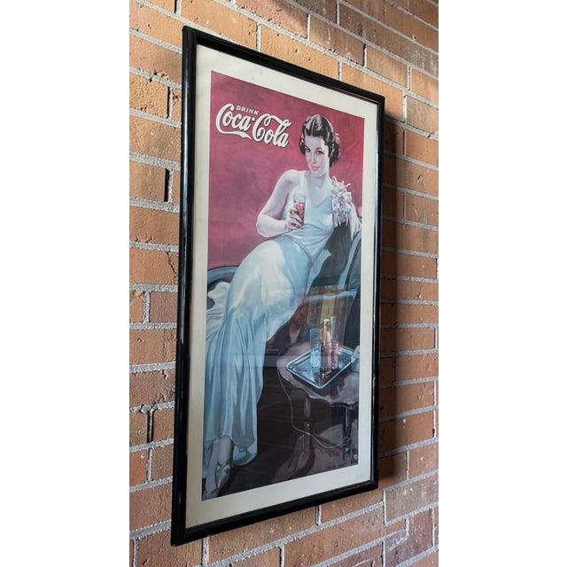 Mid-Century Modern Vintage Coca Cola Poster, 1970s For Sale - Image 3 of 11