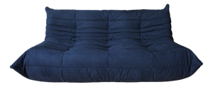 Blue Microfiber Togo 3-Seater Sofa by Michel Ducaroy for Ligne Roset
