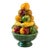 Vintage Italian Glazed Ceramic Fruit Centerpiece With Pedestal Bowl, Mid-Century For Sale