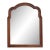 Antique French Country Scalloped Wood Small Wall Mirror For Sale