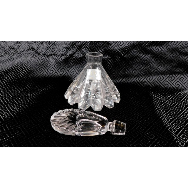 Art Nouveau 1970s Mikasa Cut Crystal Perfume Bottle For Sale - Image 3 of 4