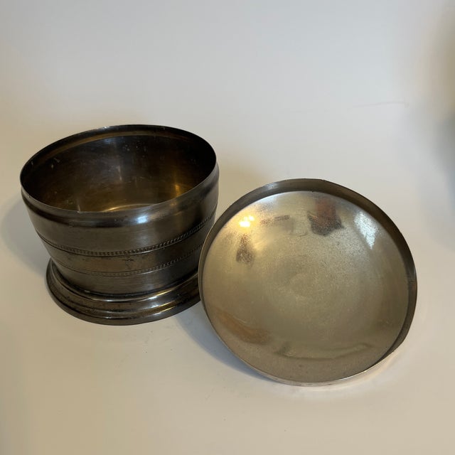 Late 20th Century Silver Container With Lid For Sale In Washington DC - Image 6 of 7
