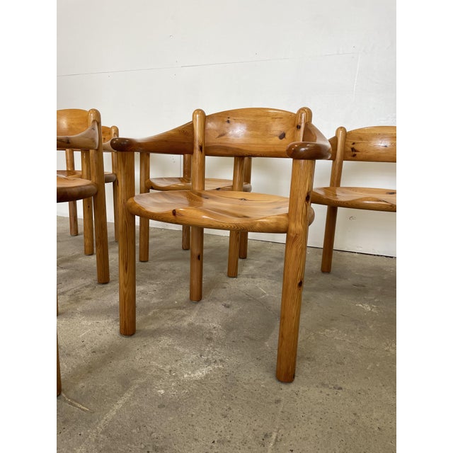 Brutalist Pine Dining Chairs from Rainer Daumiller, Denmark, 1970s, Set of 6 For Sale - Image 8 of 12