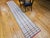 Vintage American Rag Runner, Handwoven Wool & Cotton, Indigo Stripe Pattern, 2x11 For Sale - Image 9 of 12