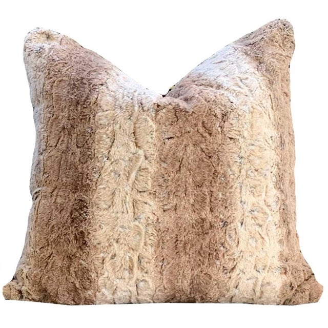 Sporting another luxurious fabric from K.V. Kap, these soft faux fur pillow covers feature warm tones in fawn brown and...