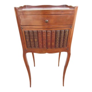 French Faux Book Nightstand or Side Table For Sale