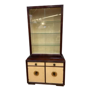 Art Deco Paul Frankl for Johnson Furniture Mahogany & Cork Buffet Cabinet