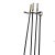 Vintage Federal Style Fireplace Andirons & 4 Pc Tool Set Cast Iron Brass For Sale - Image 12 of 14