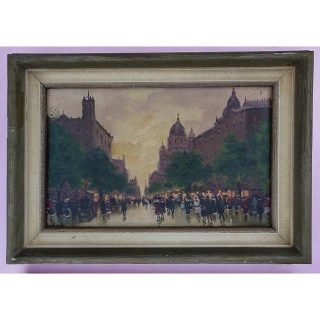 Antal Berkes, Impressionist Scenes, 1890s-1910s, Oil on Canvases, Set of 2 For Sale - Image 5 of 17