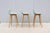 Danish Iskos-Berlin for Muuto Leather Fiber Counter Stools Wood Base - Set of 3 For Sale - Image 9 of 18