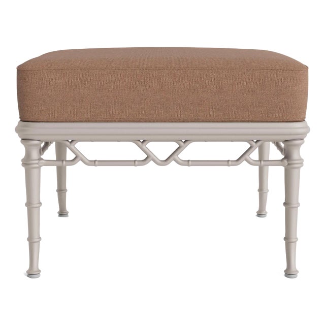 Brown Jordan Calcutta Ottoman, Dove frame with Fusion Clay fabric For Sale