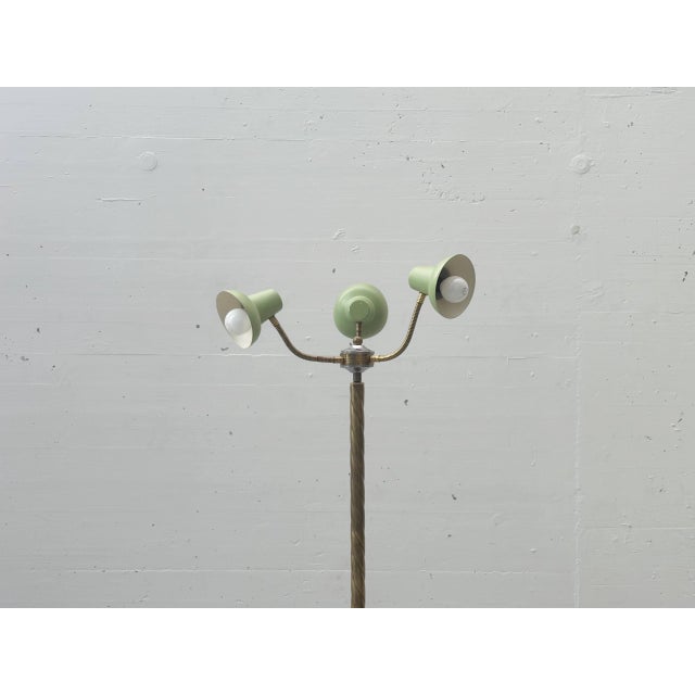 Vintage Three-Light Brass Floor Lamp, 1950s For Sale - Image 17 of 18