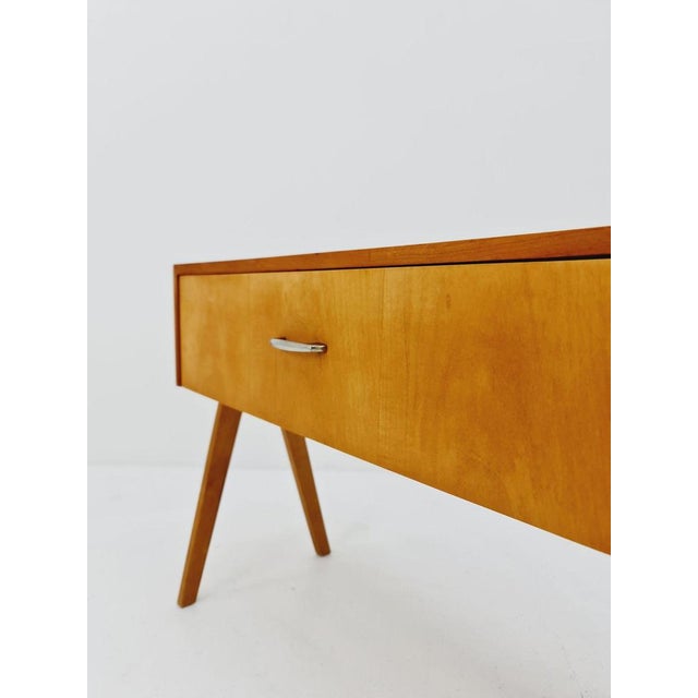 Mid-Century German Beech Side Table, 1950s For Sale - Image 9 of 11
