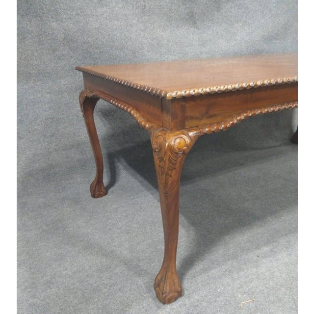 1900 - 1909 1900s Chippendale-Style Dining Set With Antique Table, 6 Chairs, Set of 7 For Sale - Image 5 of 10