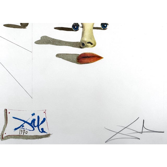 Surrealism 1970s Dali Winter & Summer H/Sig Number Dali Archives Certified Etching Surreal Art For Sale - Image 3 of 5