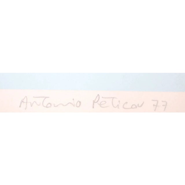 A lithograph by Brazilian artist, Antonio Peticov from 1981 that is titled "Passing By III". It is signed and numbered 30...