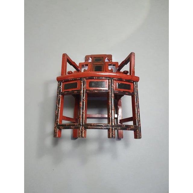 French Chinoiserie Altar Chairs and Side Table, Set of 3 For Sale - Image 16 of 18