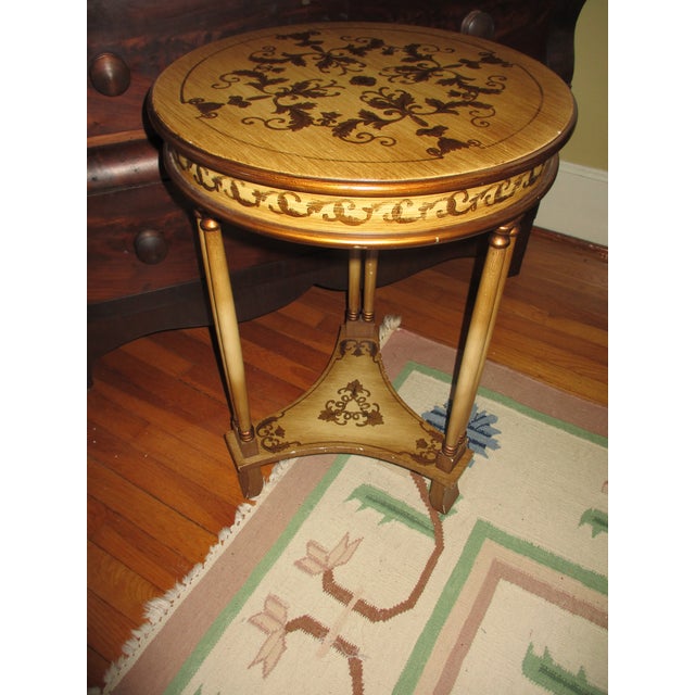 1980s Vintage Bombay Company French Design Accent Table Painted W/ Drawer For Sale In Columbia, SC - Image 6 of 12