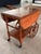 Mid 20th Century Walnut Drop Leaf Tea Table/Bar Cart For Sale - Image 4 of 12