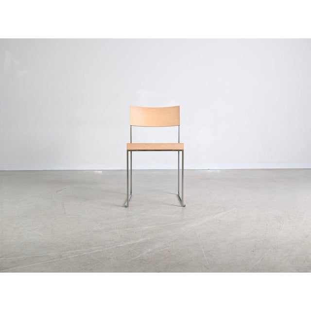 Postmodern Cuba Chair in Beech by Enzo Berti for Lapalma, Italy For Sale - Image 3 of 12