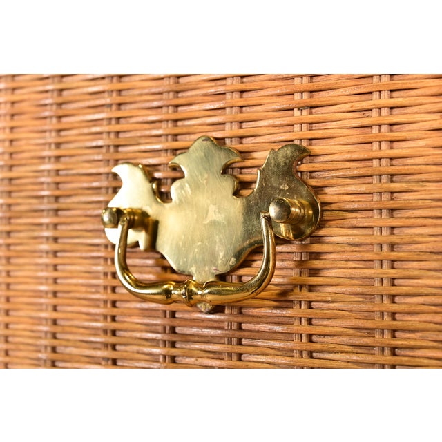 Brown Ralph Lauren Safari Collection Organic Modern Woven Wicker Rattan Highboy Dresser For Sale - Image 8 of 16