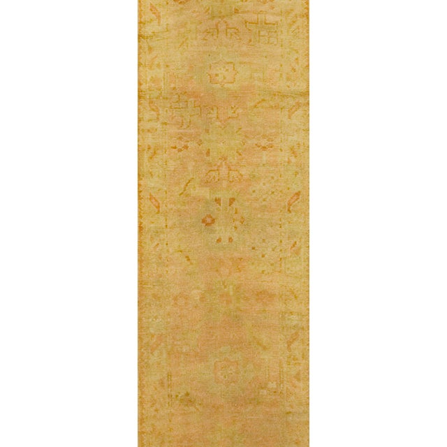 Turkish Antique Circa 1890 Brown Turkish Oushak Runner Rug 2ft 4in X 16ft 9in For Sale - Image 3 of 3