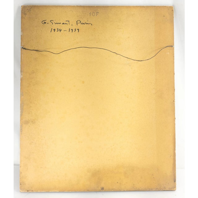 Wood Resolute Portrait of a Parisian Woman by Genevieve Simont Ireland For Sale - Image 7 of 8