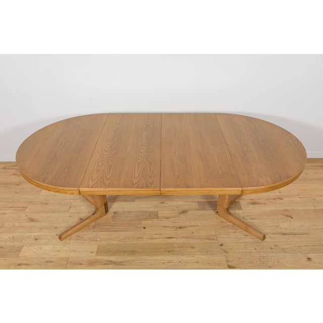 Mid-Century Round Extendable Oak Dining Table by Farstrup Møbler, Denmark, 1970s For Sale - Image 11 of 18