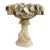 Antique Miniature Italian Alabaster Pedestal Bowl With Grapes and Dolphins For Sale