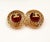 Chanel 1990s Chanel Vintage Gold Plated CC Weave Round Large Clip on Earrings, A Pair For Sale - Image 4 of 5