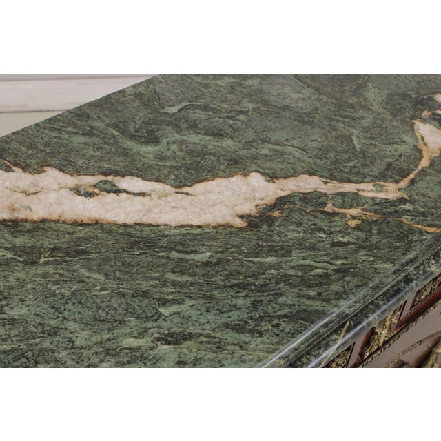 Vintage Marble Top French Louis XVI Style Commode For Sale - Image 9 of 18