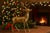 Brass XL Deer Christmas Figurine For Sale - Image 4 of 13
