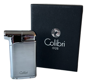 Vintage Chrome Butane Lighter with Box from Colibri, 1970s