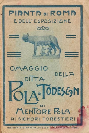 Pianta Di Roma e Dell'Esposizione - Original Etching by Ludovico Beranger - 1911 1911