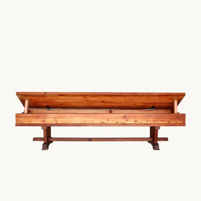 Large French Benches in Elm, 1940s, Set of 2 For Sale - Image 3 of 9