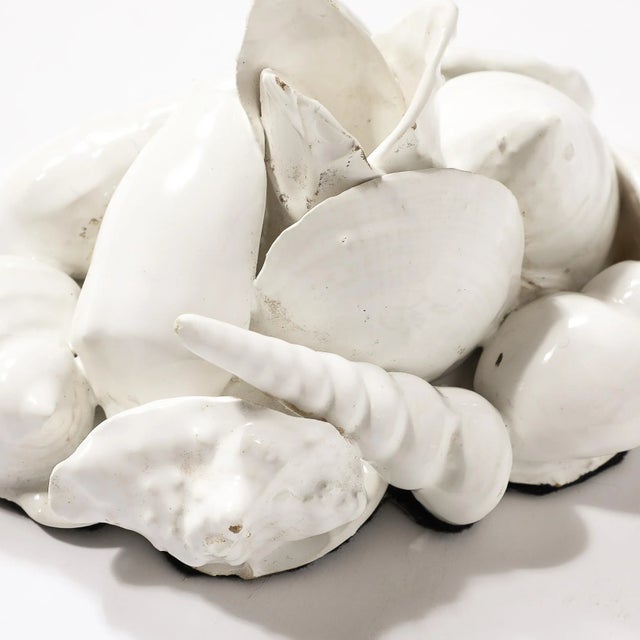 Mid-Century Modernist Ceramic Shell Form Candle Holders For Sale - Image 11 of 12