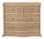 Matthew Izzo Home - Celine Rattan, Soft Glide Four Drawer Chest With Satin Brass Hardware For Sale