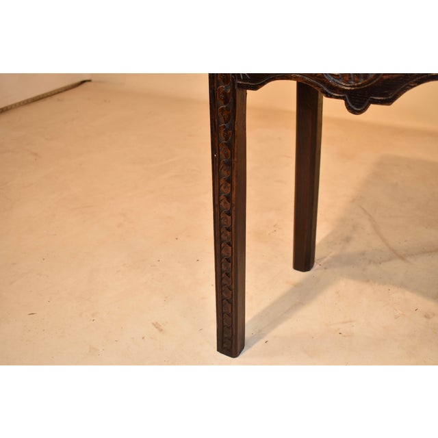 Brown 18th Century English Hand-Carved Oak Lowboy For Sale - Image 8 of 12