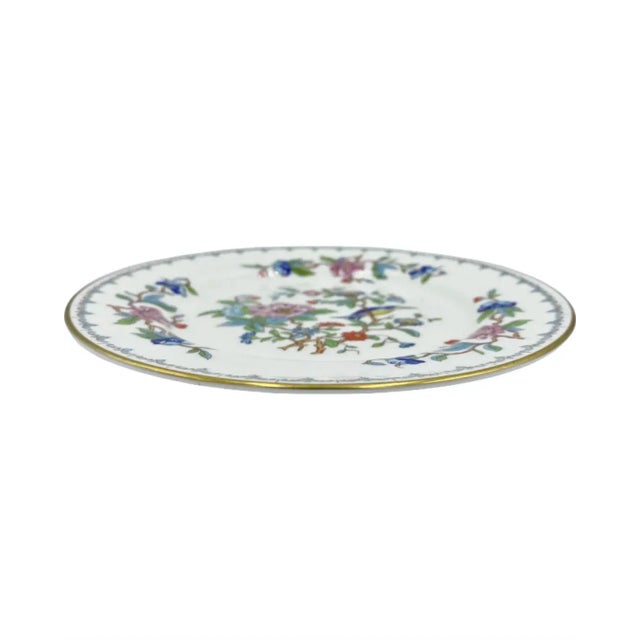 1980s Aynsley Pembroke Floral & Bird Bread & Butter Plate For Sale - Image 4 of 12
