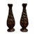 Spanish Pair of Vintage Hand-Carved Spanish Wooden Pitchers With Hammered Texture For Sale - Image 3 of 4