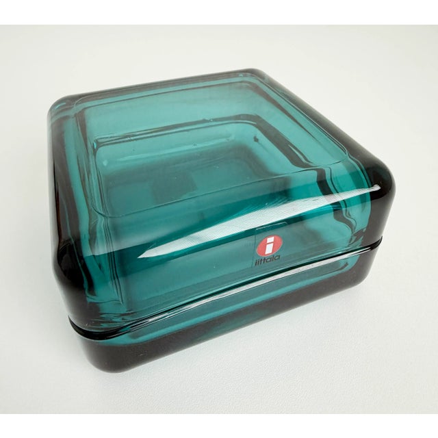 Iittala Vitriini Large Blue Glass Box, Discontinued For Sale In Sacramento - Image 6 of 7