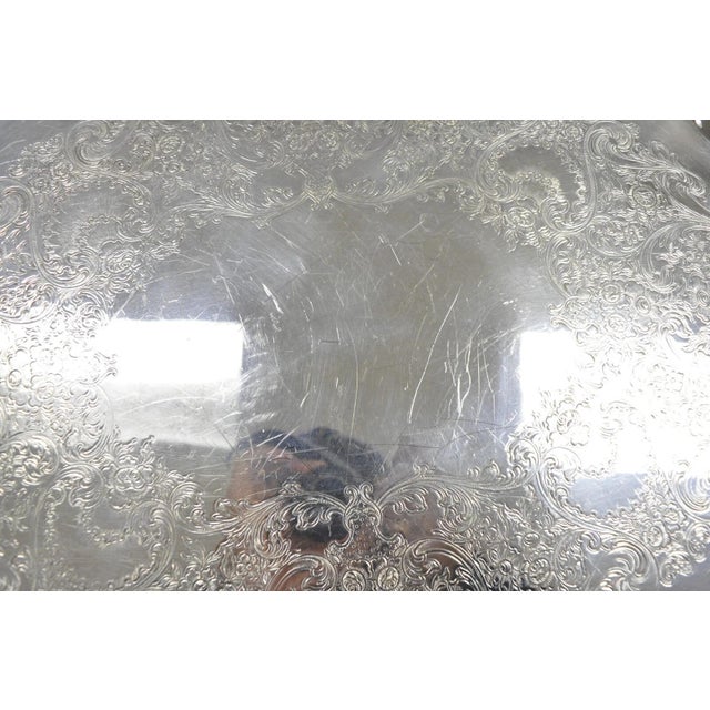 Antique Reed & Barton Winthrop Silver Plated Tea Set With Webster Wilcox Tray- 6 Pieces For Sale - Image 11 of 12