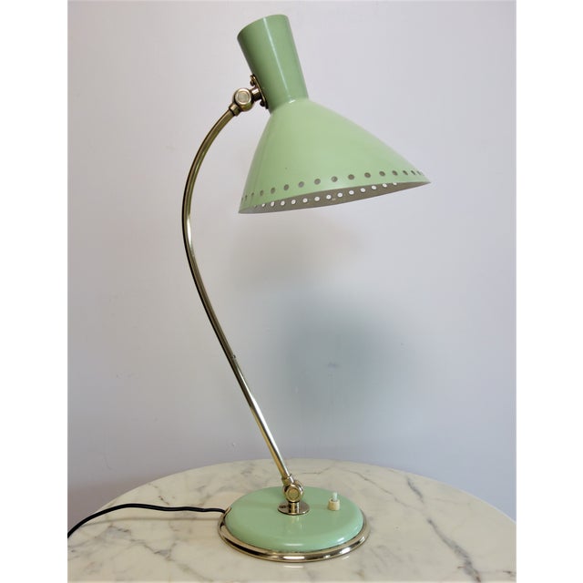Metal Mid-Century Diabolo Table Lamp, 1950s For Sale - Image 7 of 12