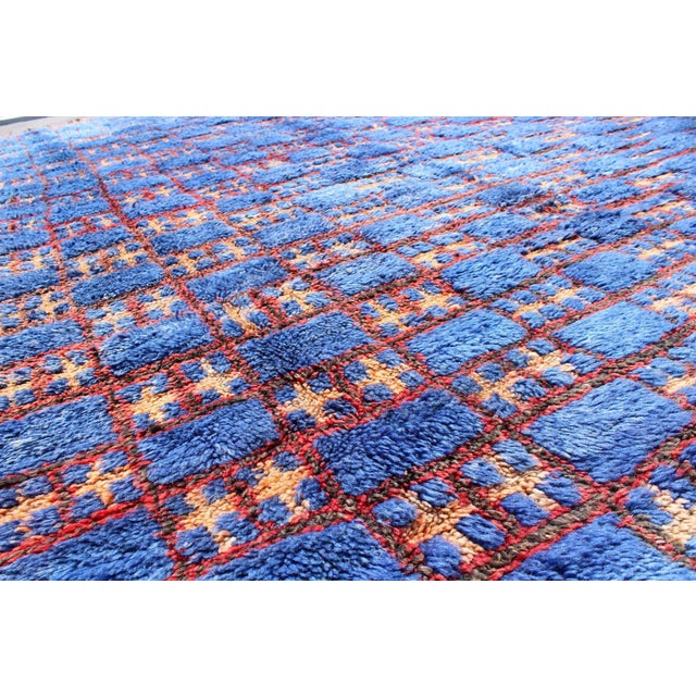 Mid 20th Century Vintage All-Over Tribal Moroccan Rug For Sale - Image 5 of 7