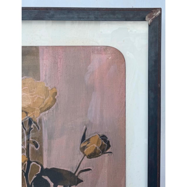 Contemporary Robert Bery, Large Oil Painting and Emulsion on Wood Robert Bery Hungarian Israeli Modernist For Sale - Image 3 of 15